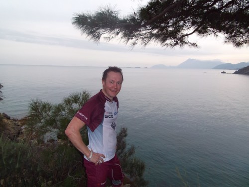 Etterpå kunne Jostein nyte utsikten rundt antikkruinene