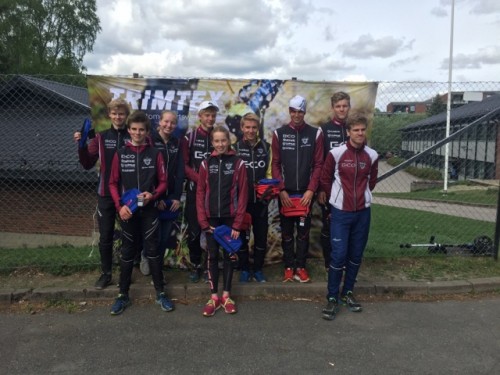 Deler av 1. laget som løp inn til 2. plass